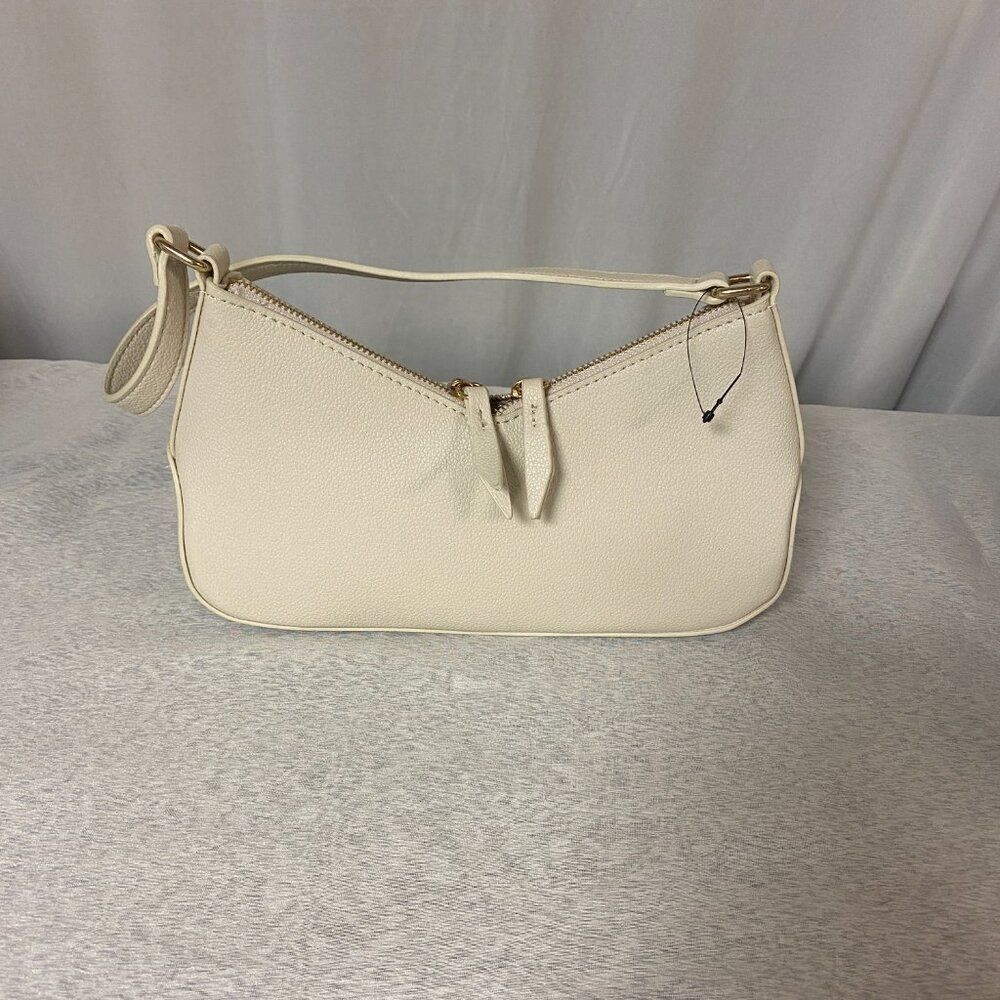 NWOT Mini Ivory Vegan Handbag - Picture 3 of 9
